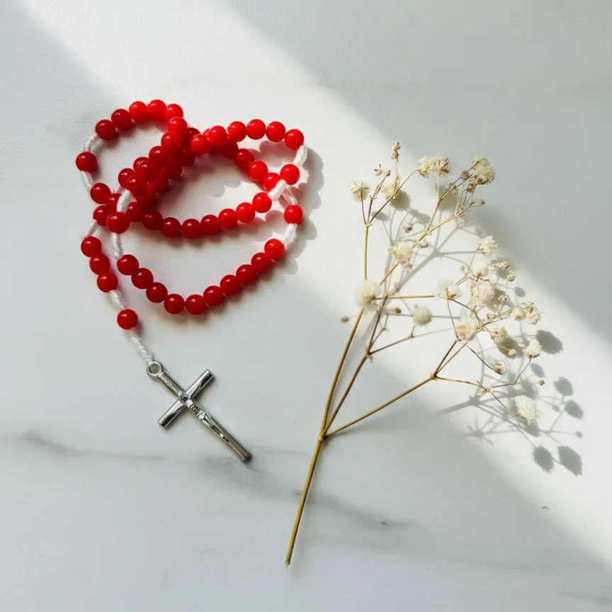 Petit chapelet rouge martyr - Image 5